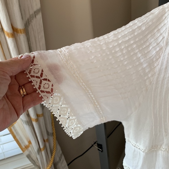 - Get ready for spring  white linen dress with lace inset design - Picture 6 of 8